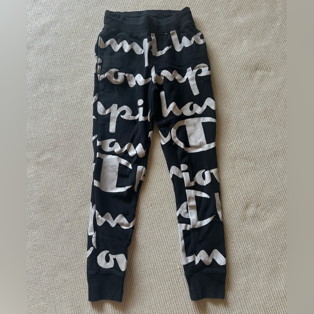 Black & white Champion sweatpants size small